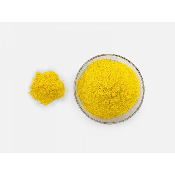 Highly transparent fluorescent pigment, fluorescent color concentrate, fluorescent golden color